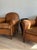 Antique Pair French Leather Chairs For Sale - Image 11 of 17