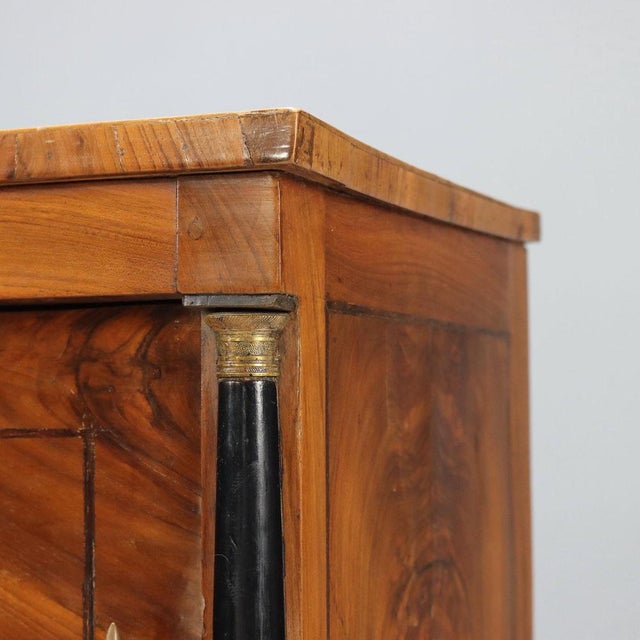 Empire Bedside Table in Walnut For Sale - Image 4 of 9
