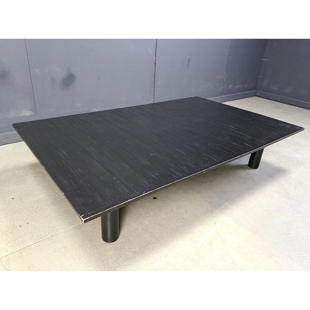 Wood Belgian Ebonized Wenge and Bamboo Coffee Table by Axel Vervoord, 1980 For Sale - Image 7 of 11