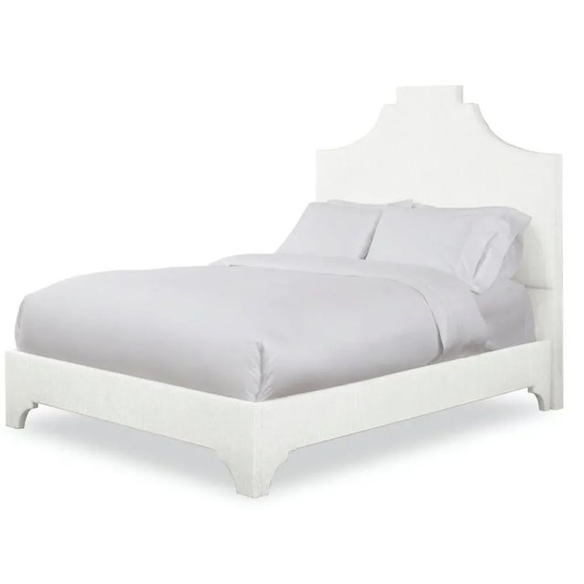 Casa Cosima Nadine King Headboard, Ivory Linen For Sale - Image 4 of 5