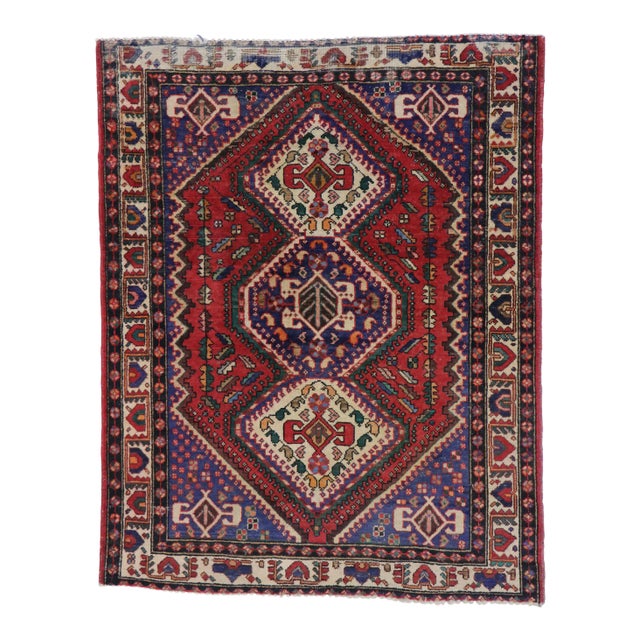 Vintage Persian Viss Rug - 05'04 X 06'08 For Sale