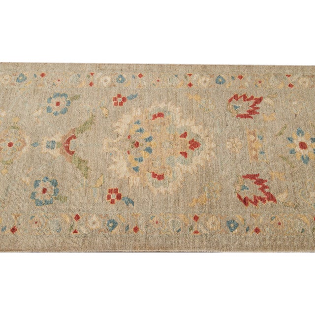 Textile 21st Century Modern Sultanabad Runner Rug 3 X 19 For Sale - Image 7 of 10