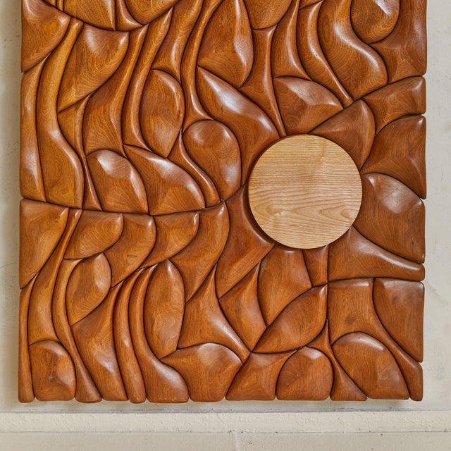Monumental French Carved Wood Wall Sculpture by Lucien Bénière For Sale In Chicago - Image 6 of 8