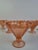 Rare vintage set of six Art Deco dessert bowls in pink Rosaline glass, attributed to Stölzle Hermanova Hut,...
