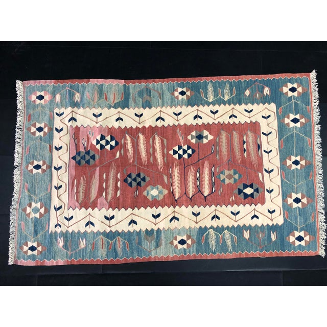 1960s Turkish Vintage Pastel Kilim Rug - 3′3″ × 5′4″ | Chairish