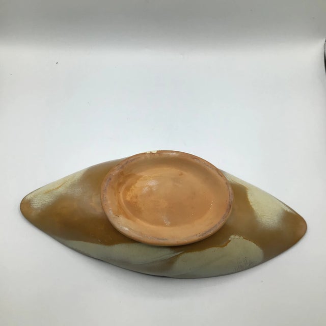 Vintage Frankoma Centerpiece Plainsman Brown Satin Bowl For Sale In Sacramento - Image 6 of 13