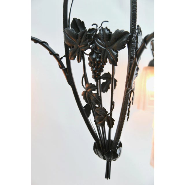 Art Nouveau Chandelier from Muller Frères Luneville, 1900s For Sale - Image 8 of 11