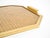 Octagonal Acrylic Glass, Wicker and Brass Serving Tray in the style of Christian Dior, Italy, 1970s For Sale - Image 10 of 18