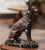 Mid 20th Century Mid-Century French Spelter German Shepherd Sculpture on Marble Base For Sale - Image 5 of 10