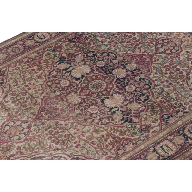 Rug & Kilim Antique Persian Kashan Rug With Medallion and Floral Patterns, From Rug & Kilim For Sale - Image 4 of 8