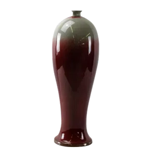 Tall Jun Oxblood Red Porcelain Vase