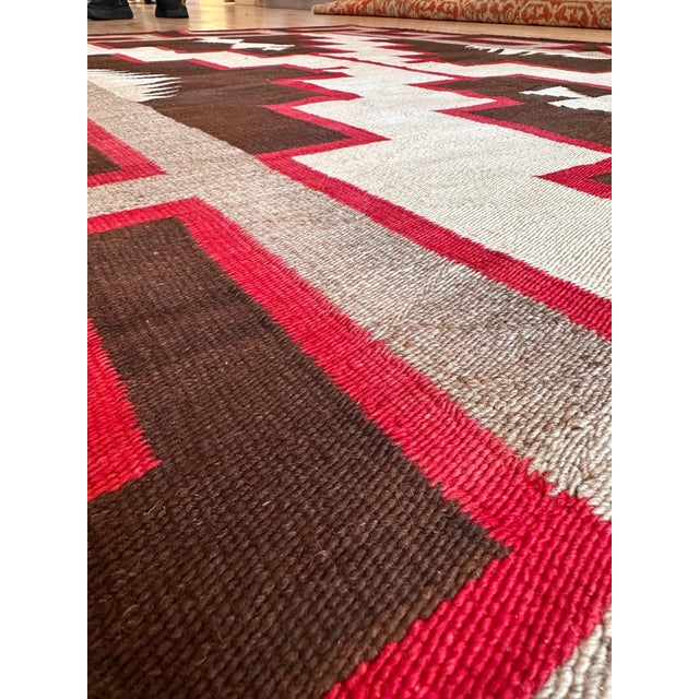 A rare and striking Navajo Rug early 20th-century Navajo weaving, Crystal-style For Sale - Image 12 of 16