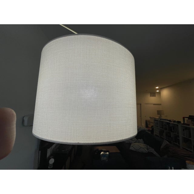 Adesso Imports Adesso Brass Arc Floor Lamp, Brass and White Marble Finish For Sale - Image 4 of 7