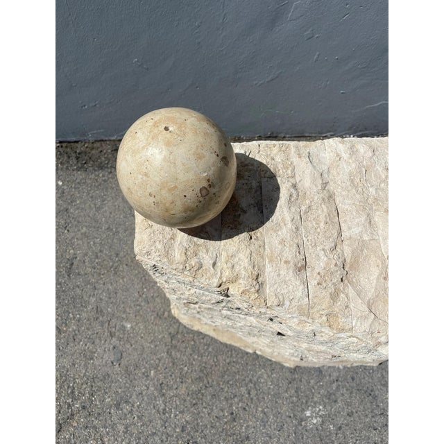 Gray Vintage Post Modern Tessellated Mactan Stone Console Table Maitland Smith For Sale - Image 8 of 10