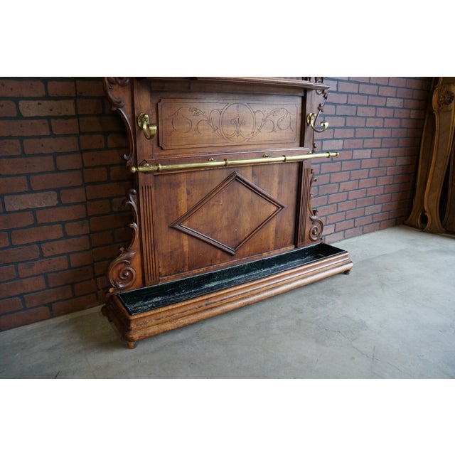 Wood Antique French Hall Tree For Sale - Image 7 of 11
