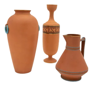 Antique Etruscan-Style Decorative Vases- Set of 3