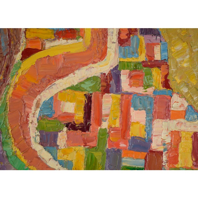 Abstract "On the Beach" - 1976 Original Textured Oil on Canvas by Harald Dry Schmidt For Sale - Image 3 of 7