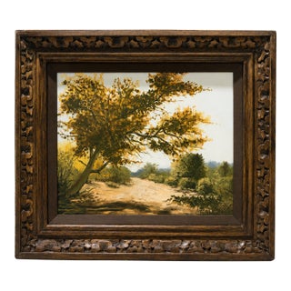 1971 Original Acrylic on Canvas Painting by James L. Reed in Original Wood Frame For Sale