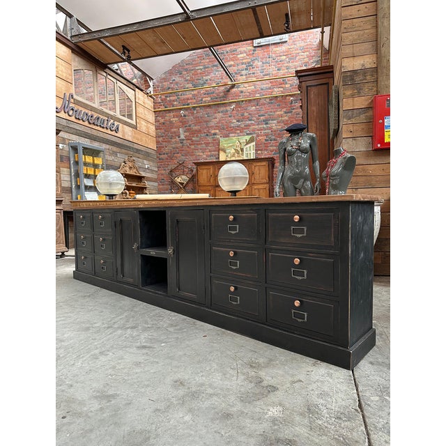 Vintage Handcrafted Wood Sideboard For Sale - Image 3 of 11