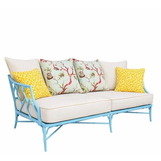Outdoor Bamboo-Style Sofas by Century Furniture, Set of 2 For Sale - Image 4 of 4