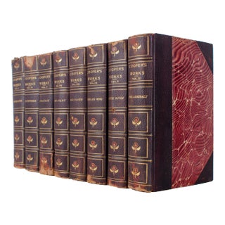 Early 19th Century Traditional James Fenimore Cooper Collection of Works - Set of 8 For Sale