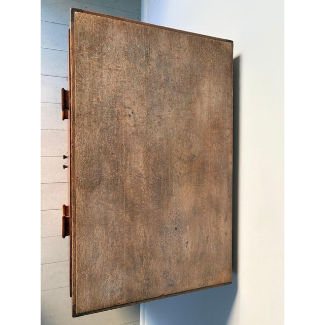 Tallboy Cabinet with Drawers in Limed Oak from Heals of London, Britain, 1930s For Sale - Image 10 of 12