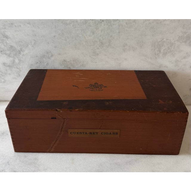 Vintage Cuesta-Rey Wooden Cigar Box For Sale - Image 4 of 12
