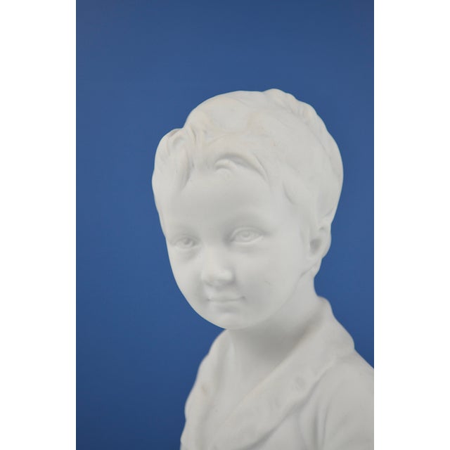 After Houdon, Brongniart Children Busts, 1950s, Porcelain, Set of 2 For Sale - Image 10 of 14