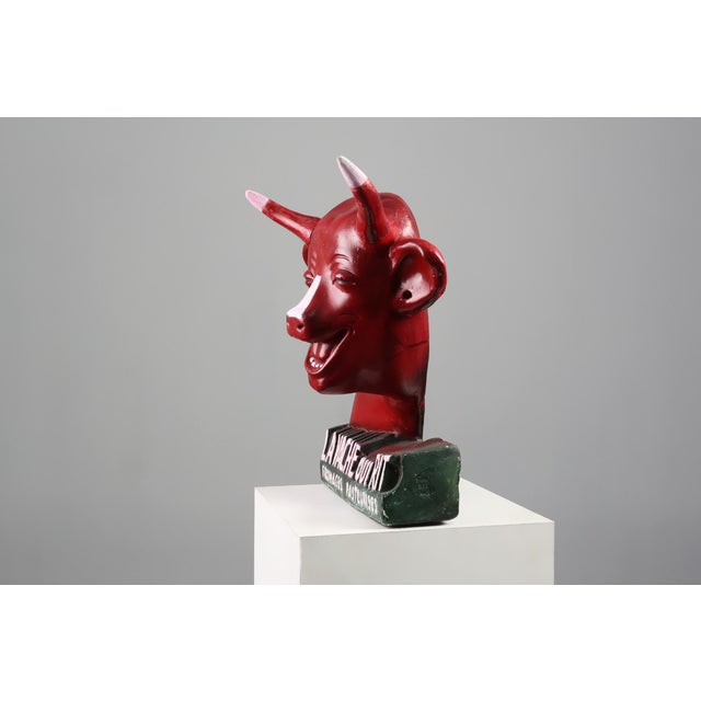 Art Deco The Laughing Cow Advertising Sculpture from Novita, France, 1920s For Sale - Image 13 of 17