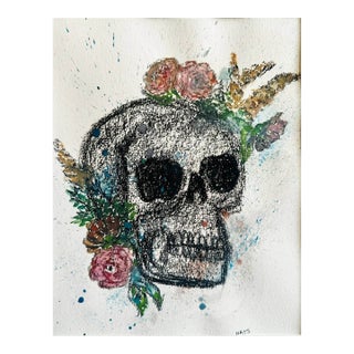 Dia De Los Muertos Drawing by Californian Artist Natalie Gonzalez For Sale