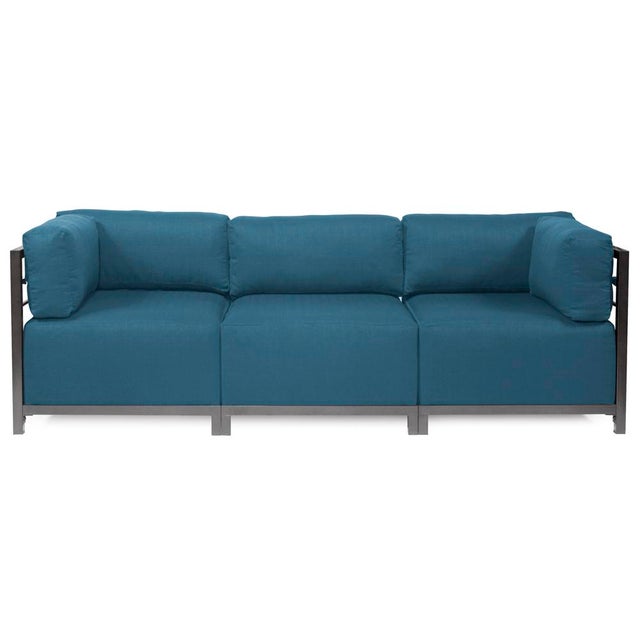 2020s Axis Corner Chair Seascape Turquoise Titanium Frame For Sale - Image 5 of 7