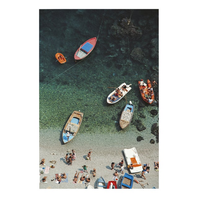 Slim Aarons, Conca Dei Marini Beach, Limited Edition Estate Stamped Photographic Print, 1970s For Sale