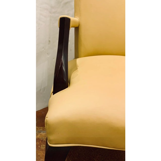 Original Retail $5000+, stylish Baker Modern Mustard Leather Arm Chair/Desk Chair, luxurious buttery soft leather, warm...