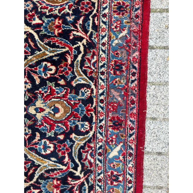 Large Vintage Kashan Style Rug, 1960s For Sale - Image 16 of 18
