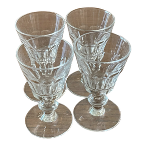 Antique Late 19th Century French Baccarat Crystal Sherry Port Glasses - Set of 4