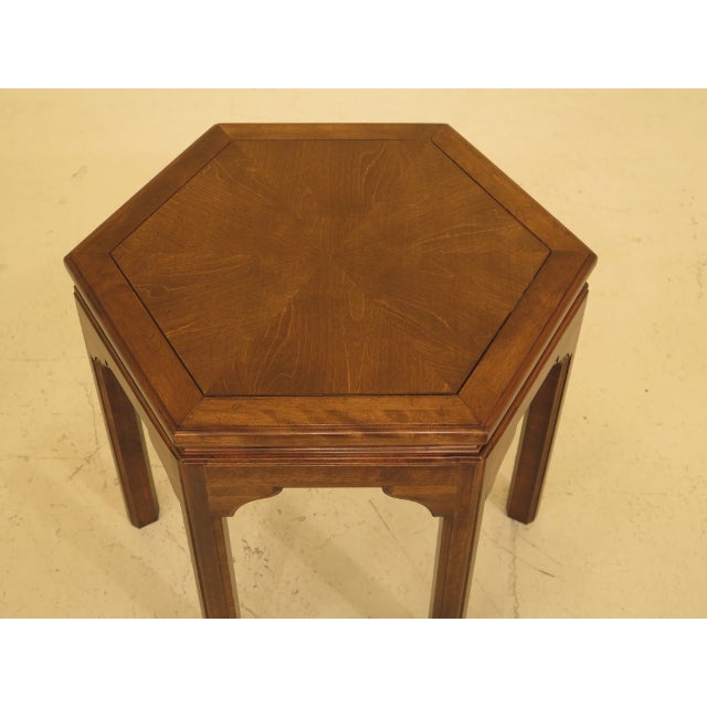 Ethan Allen Maple Hexagon Occasional Table Chairish