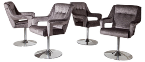 Mid-Century Italian Swivel Chairs, Set of 4