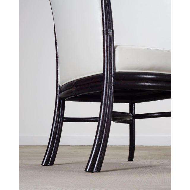 Set of Eight Laura Kirar for McGuire Rattan Ring Dining Chairs For Sale - Image 14 of 18
