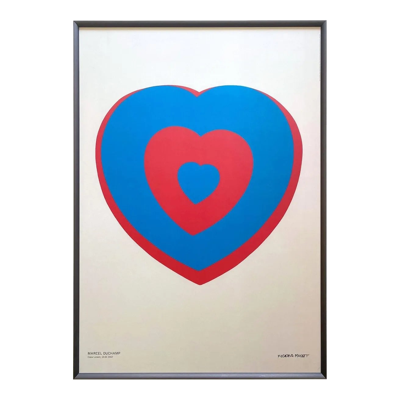 Marcel Duchamp Offset Lithograph Print Large Framed Modernist