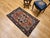 Antique Persian Heriz Serapi Rug, Hand-Knotted Wool, Geometric Pattern, Brick-Red & Blue, 3x3 For Sale - Image 11 of 13