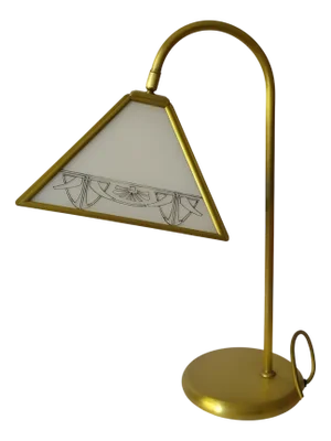 Poliarte Brass and Glass Table Lamp