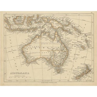 Antique Map of Australasia by Lowry, 1852 For Sale