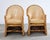 Michael Taylor Set of Eight Michael Taylor Style Rattan Leather Dining Chairs For Sale - Image 4 of 18