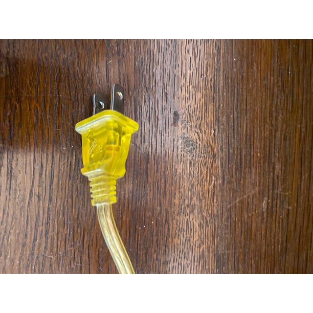 2000’s Black and Gold Starburst It Medallion Staggered Height Table or Buffet Pencil Lamps - Set of 2 For Sale - Image 4 of 5