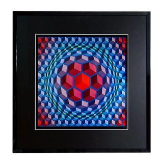 Victor Vasarely, Framed Serigraph, Printed by Editions Du Griffon, 1972 For Sale