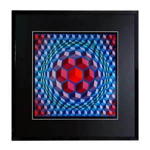 Victor Vasarely, Framed Serigraph, Printed by Editions Du Griffon, 1972