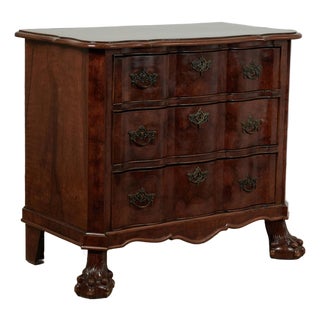Antique Dutch Burled Wood Commode or Chest For Sale