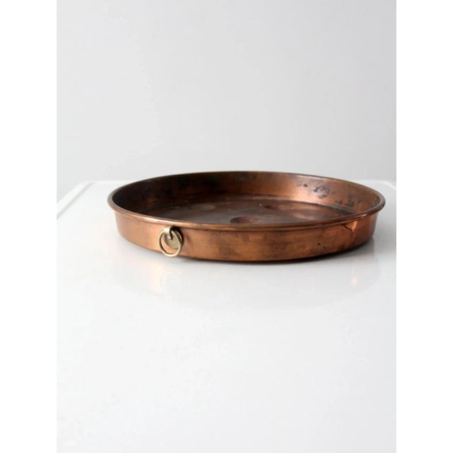 Farmhouse Antique Copper Escargot Pan For Sale - Image 3 of 10
