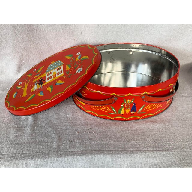 Vintage Dutch Style Tin Basket Chairish