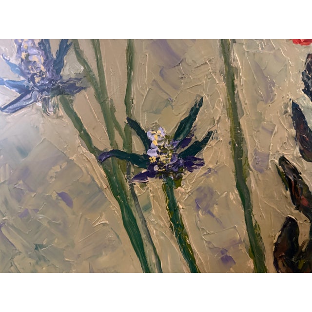 Expressionist Floral Original Oil Painting For Sale - Image 4 of 7